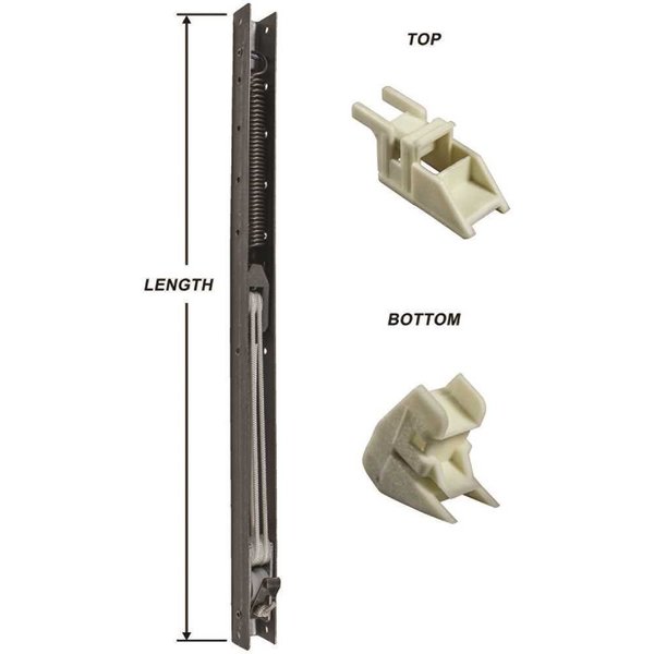 Strybuc 30 x 9/16 x 5/8 in. D Window Channel Balance 2930 with Top and Bottom End Brackets Attached, 4PK 60-293-1H4